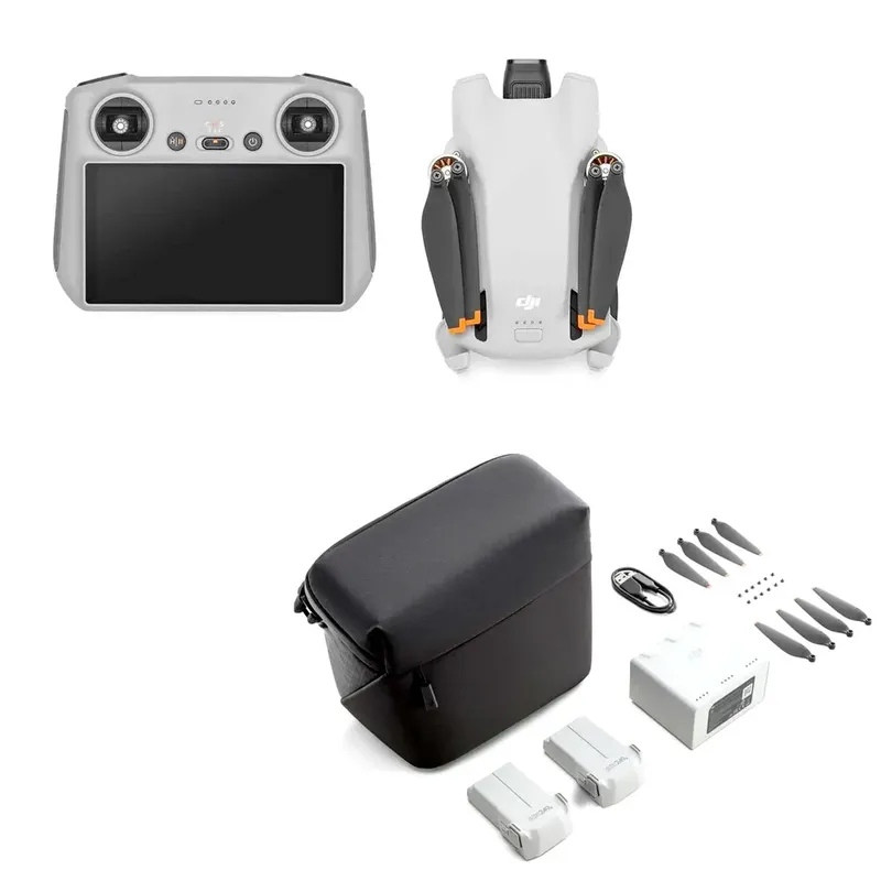 Drone Dji Mini 3 + Controle Rc + Kit Fly More Plus De 51 Minutos