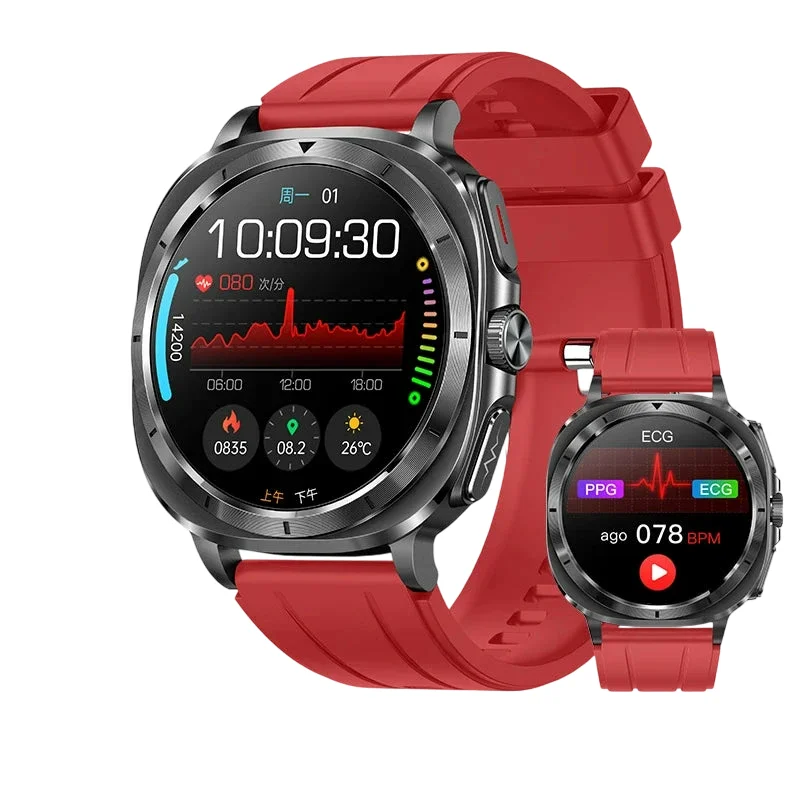 Relógio Inteligente Smartwatch Lige 3604 À Prova D' Água Vermelho.