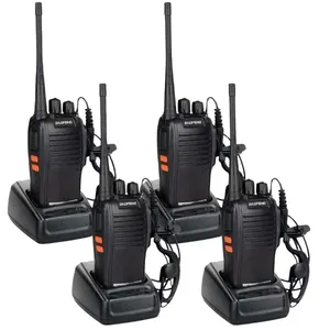 Kit 4 Radio Ht 777s Comunicador Profissional Uhf 16 Canais Original 4 Walkie Talkie Com Fone