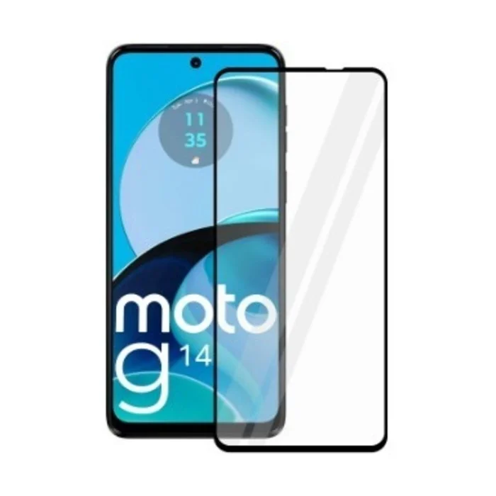 2un Película 3d De Vidro + 1 Capinha Anti Impacto Para Moto G14 Transparente