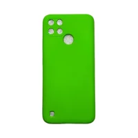 Capa Realme C21y / C25y Silicone Aveludada Protege Câmera Colorida Capinha Anti Impacto C21y / C25y:verde
