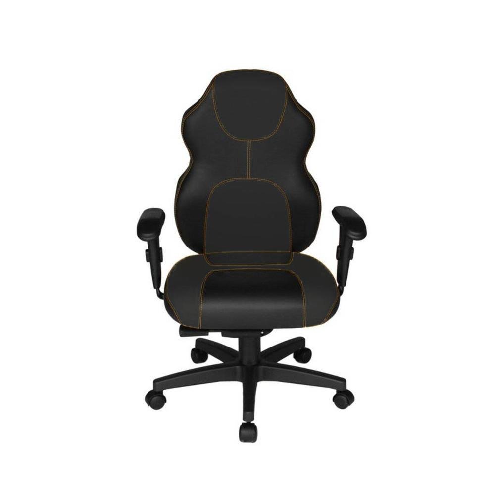 Cadeira Gamer Design Office Diretor, Linha Gamer Racing, ate 110 Kg, Sem Almofada, Café com Preto