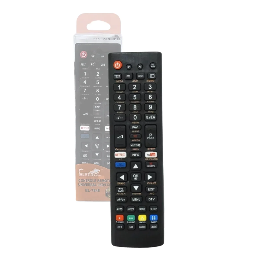 Controle Remoto Universal LED/lcd Eletromex El-7848