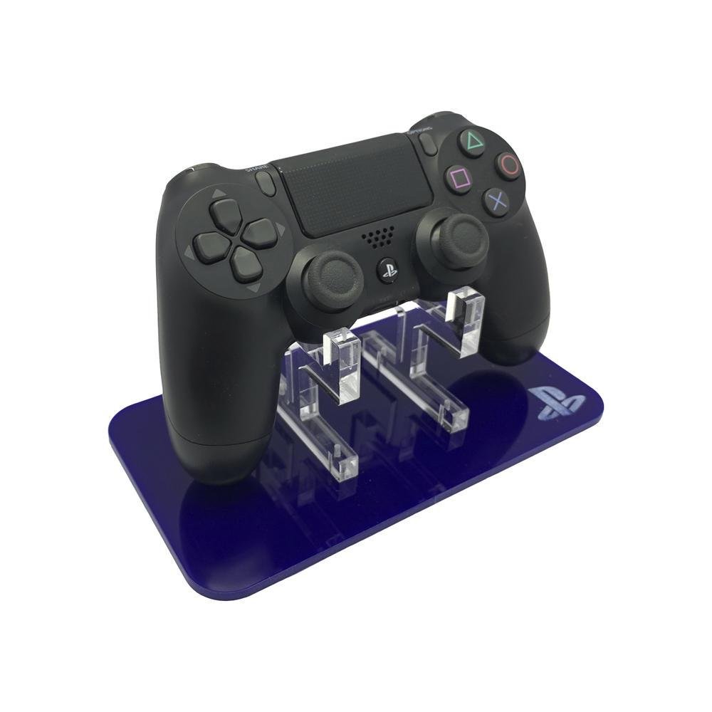 Suporte Controle Bancada Playstation 4 - Ps4 - Material Acrílico Azul