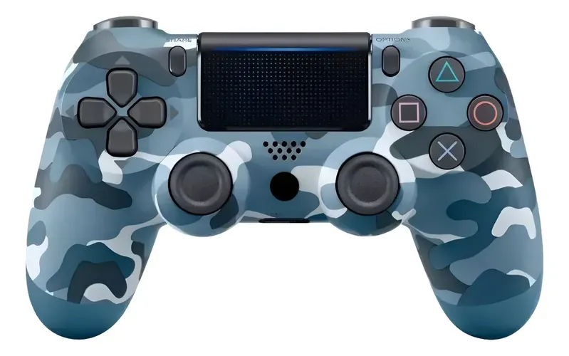 Controle Colorido Sem Fio Compativel Com Ps4 PC Celular Azul Camuflado