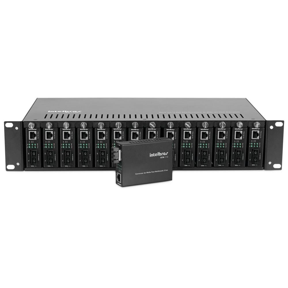 Chassi Rack 19 Para Conversores De Mídia Intelbras Kx 1400 R