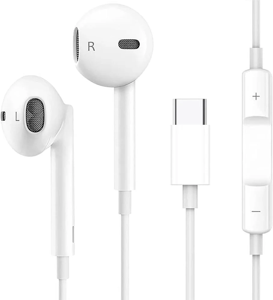 Fones De Ouvido Usb C Para Iphone 17e/17/17 Pro/17 Pro Max/air/16e/16/16 Pro/16 Pro Max/16 Plus/15/15 Promax Fones De Ouvido Com Fio Com Microfone