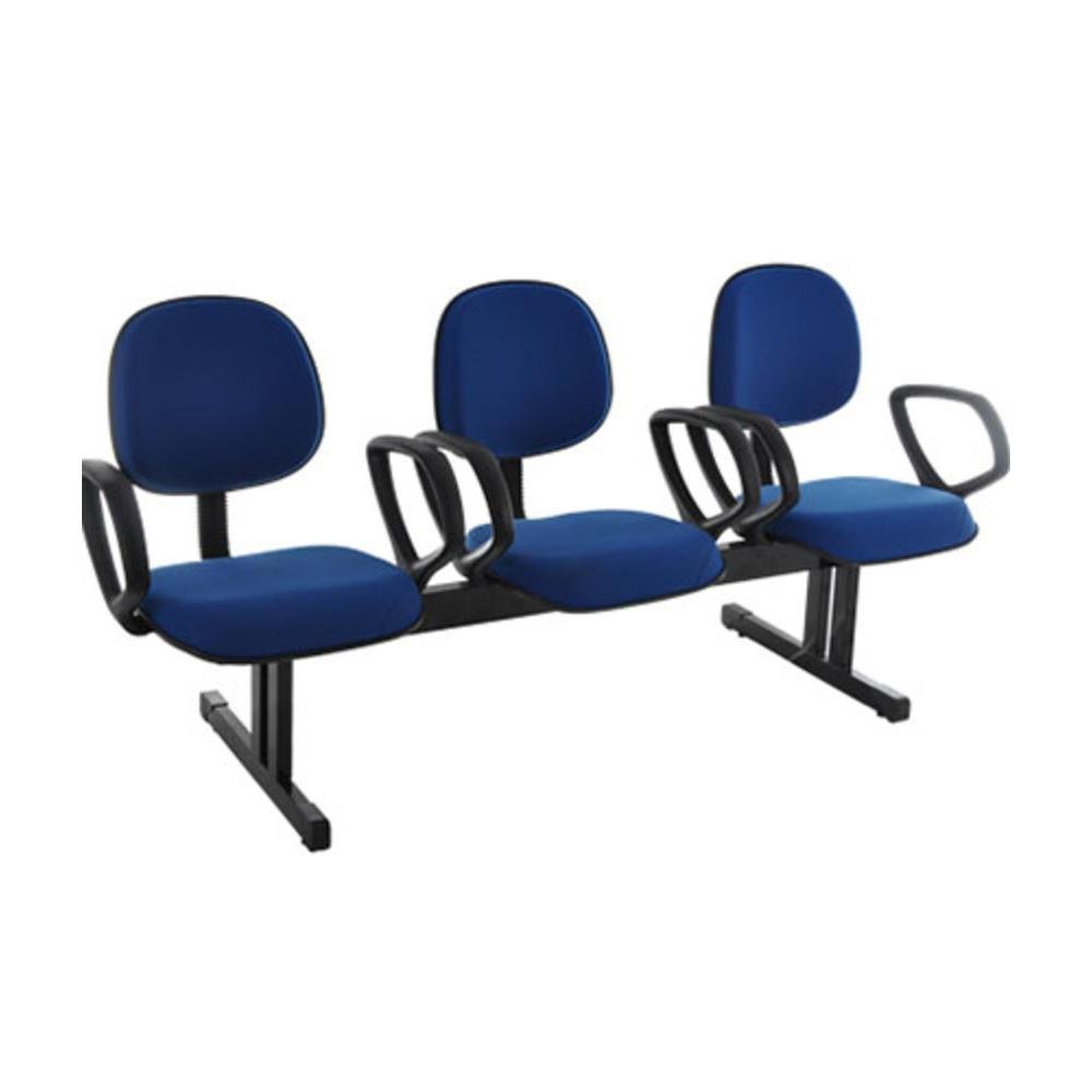 Cadeira Design Office Móveis Secretária, Até 120 Kg, Com Base Giratória, Robust - Azul