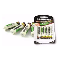Kit 4 Pilhas Songpus Recarregável, 4700mAh, Digital Power AA