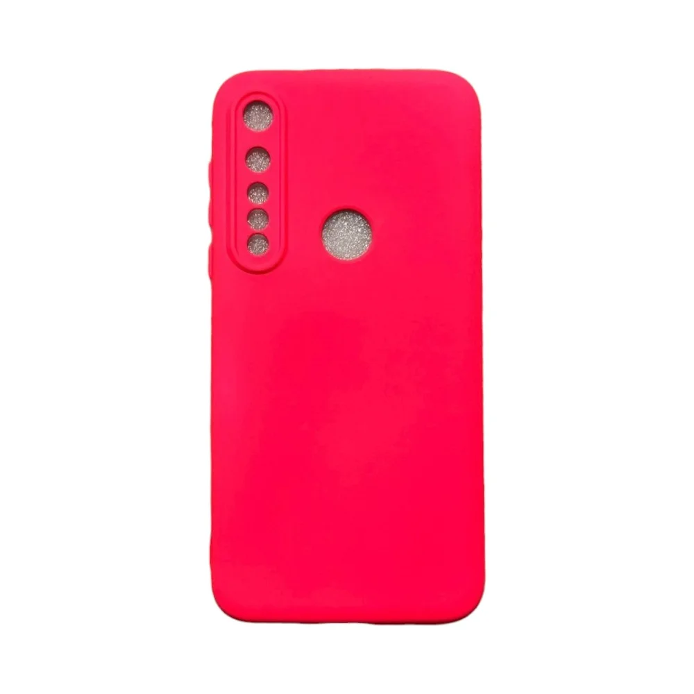Capa Moto G8 Plus Silicone Aveludada Protege Câmera Colorida Capinha Anti Impacto Moto G8 Plus:rosa Shock