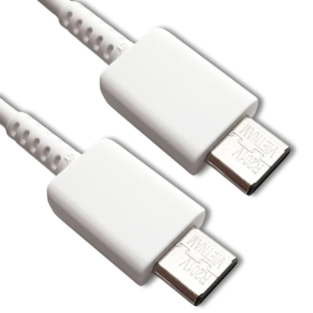 Cabo Usb Tipo C Duplo Samsung S21 S22 S23 Branco