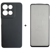 Capa Capinha Aveludada + Película 3d Vidro Para Motorola Moto G15