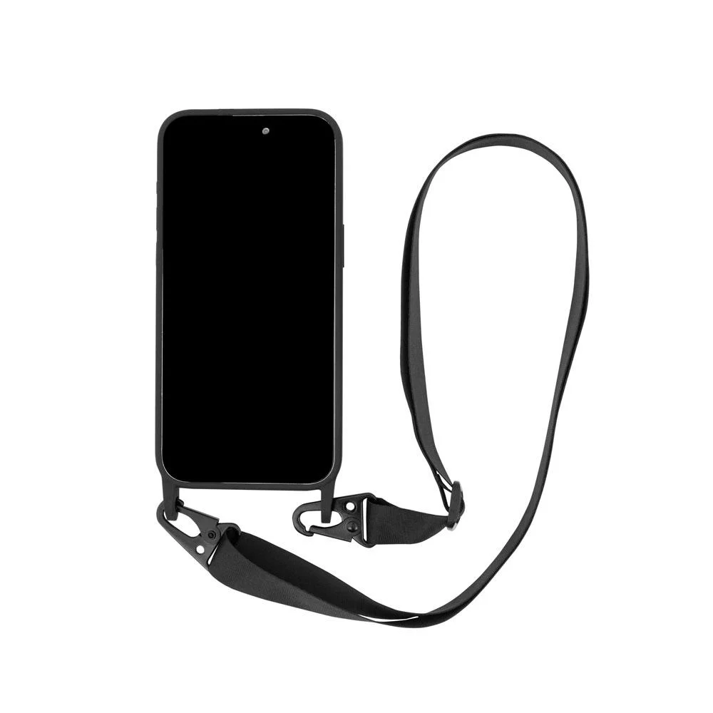 Capa Iphone 15 Pro Com Alça, Strap, Iplace, Preto