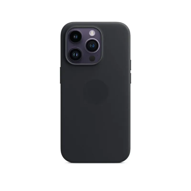 Capa Capinha Case Super Premium De Couro Sintético Magsafe Magnético Compatível Iphone 14 Pro Max - Preto