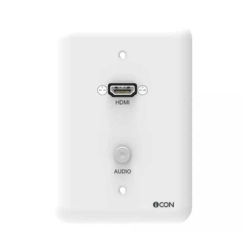 Modulo Parede HDMI Áudio P2 Branco 4x2 Ic-mp-103 Icon Box