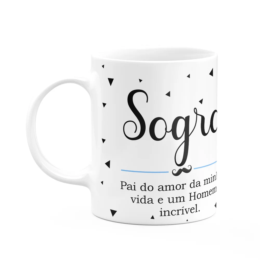 Caneca Minimalista Pais - Sogro, Pai Do Amor Da Minha Vida