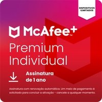 McAfee + Premium Individual, Proteção para Dispositivos Ilimitados, 1 Ano - MPP31BNRURPID