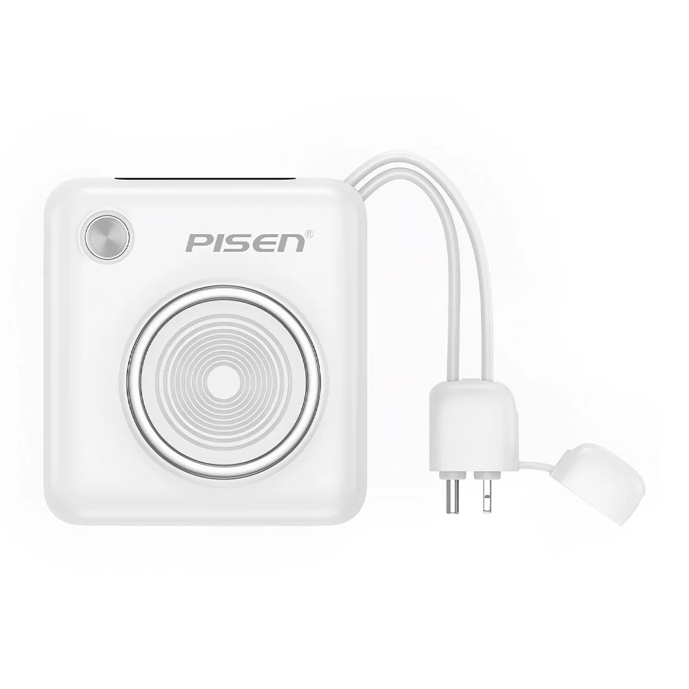 Power Bank 10000mah Pisen Cabos Usb C/ios 22.5w Branca