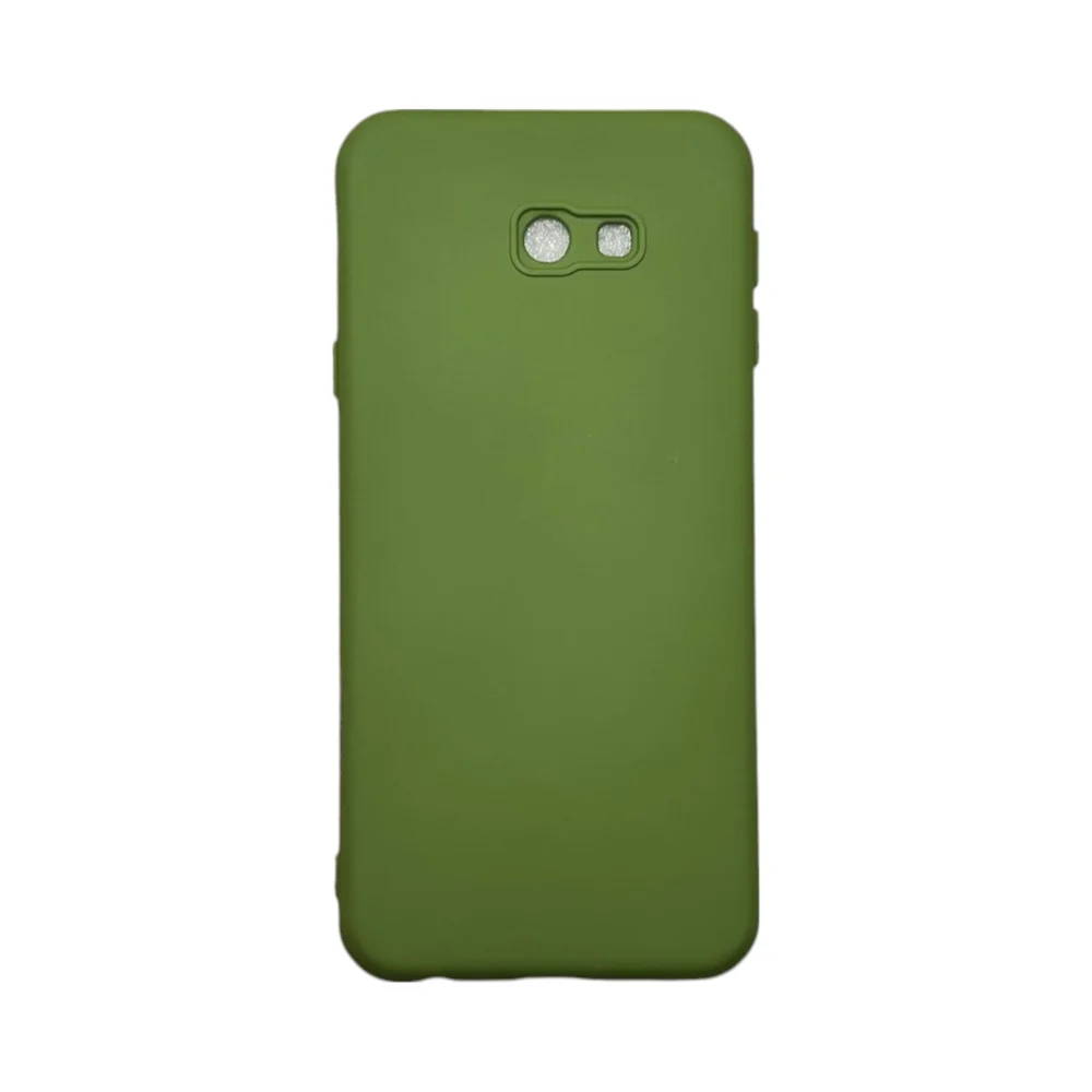 Capa Samsung J4 Plus / J4 Core Silicone Aveludada Protege Câmera Colorida Capinha Anti Impacto J4 Plus / Core:verde Mili