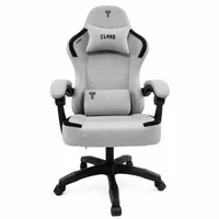 Cadeira Gamer Velt Silver Clanm Reclinável Tecido Cinza