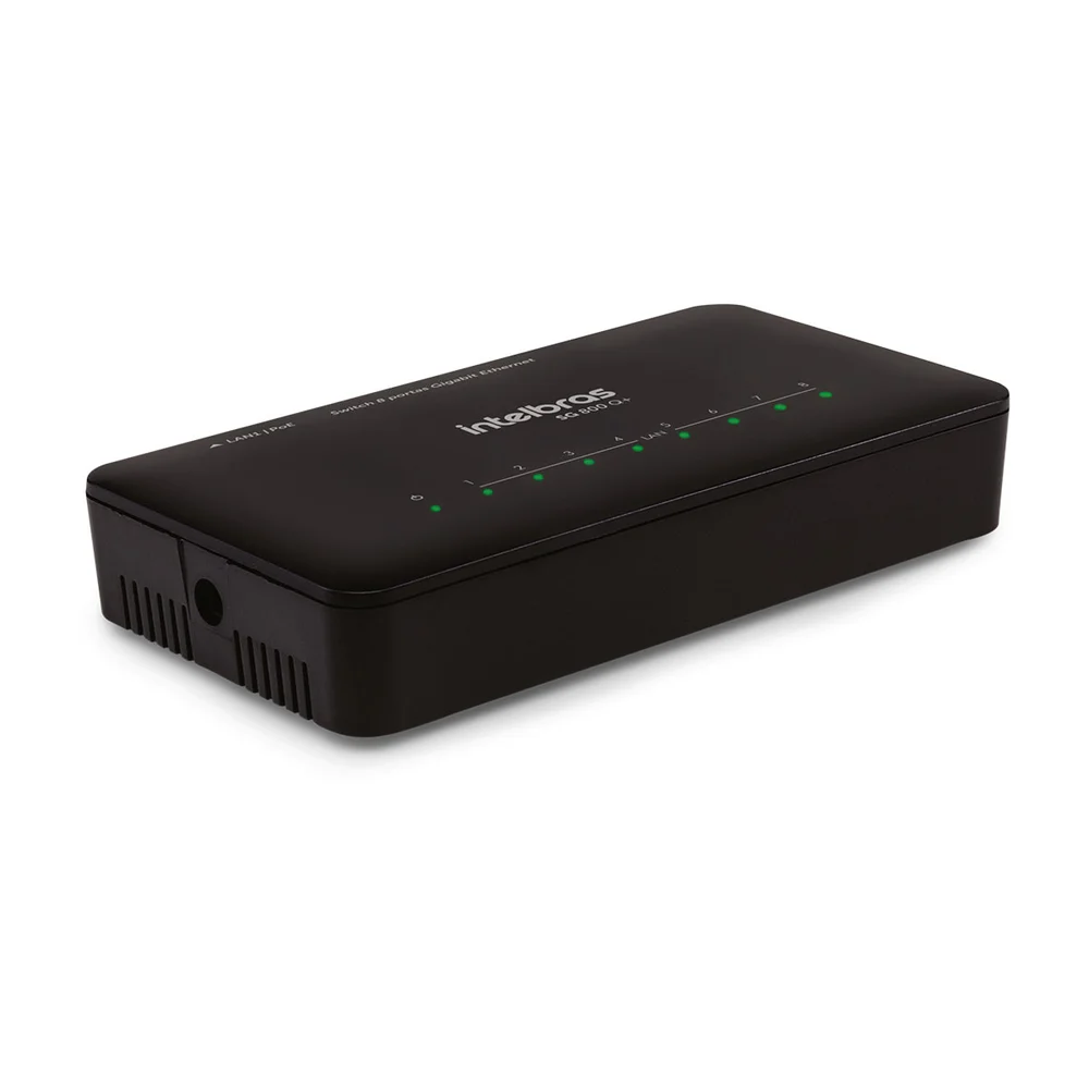 Switch Intelbras SG 800q, Gigabit 10/100/1000, 8 Portas, Bivolt, Preto - 4760017