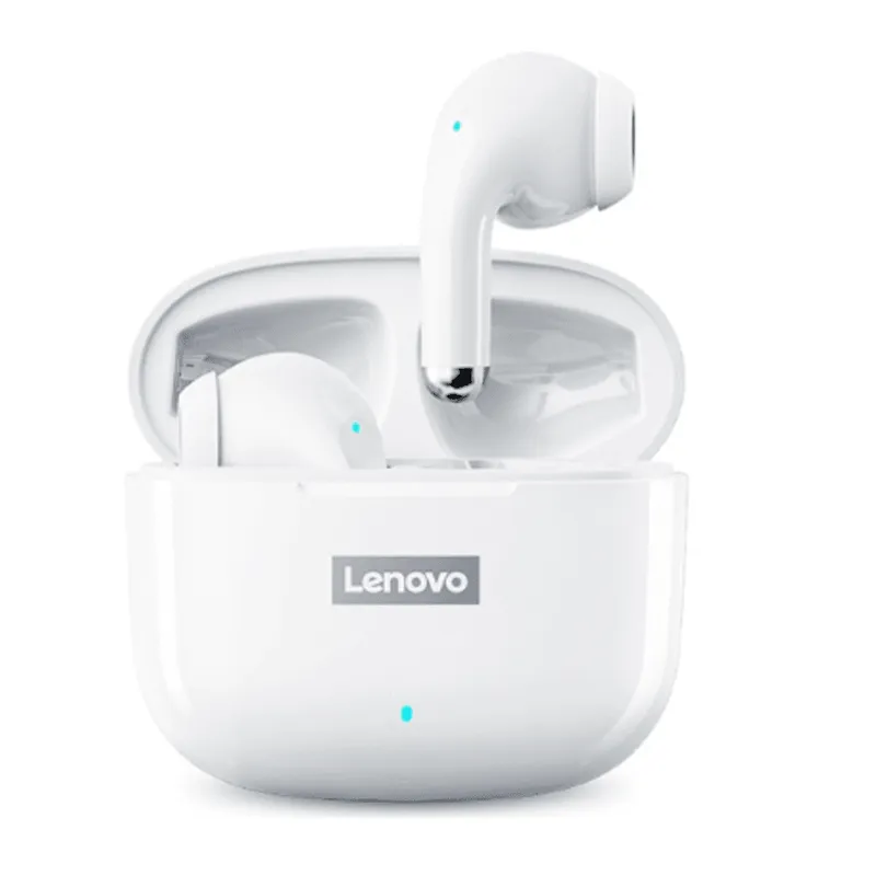 Fone De Ouvido Sem Fio Gamer Lenovo Lp40 Pro Bluetooth 5.1 Cor Branco