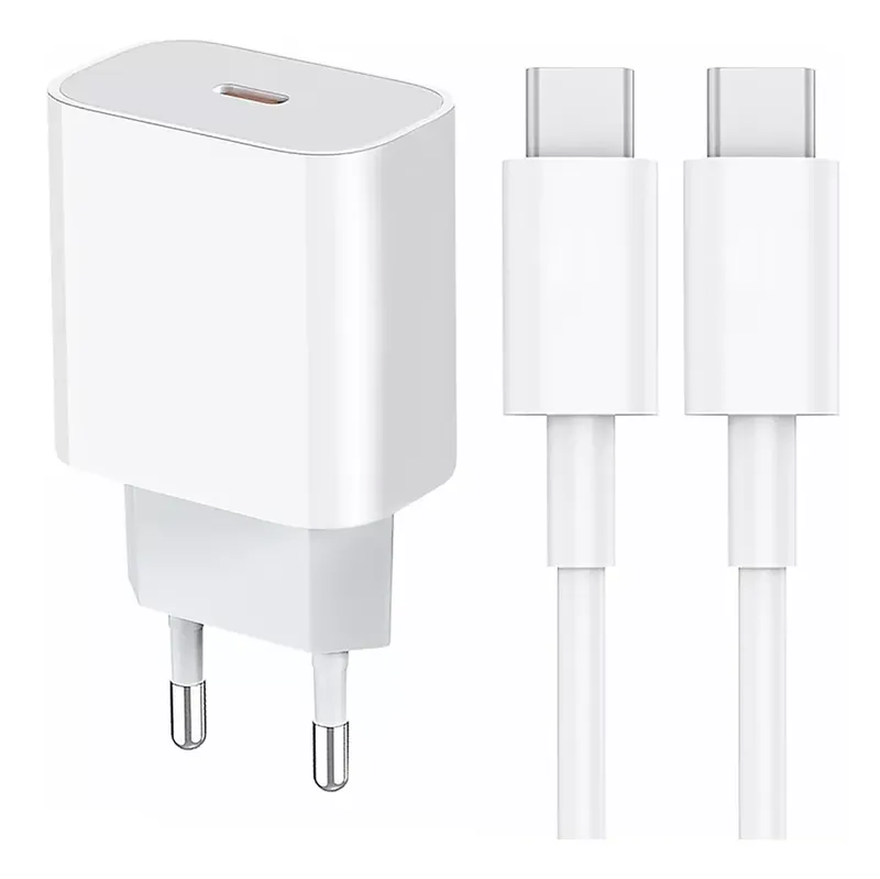 Fonte Celular Entrada USB-C Carregamento Turbo + Cabo Tipo-C