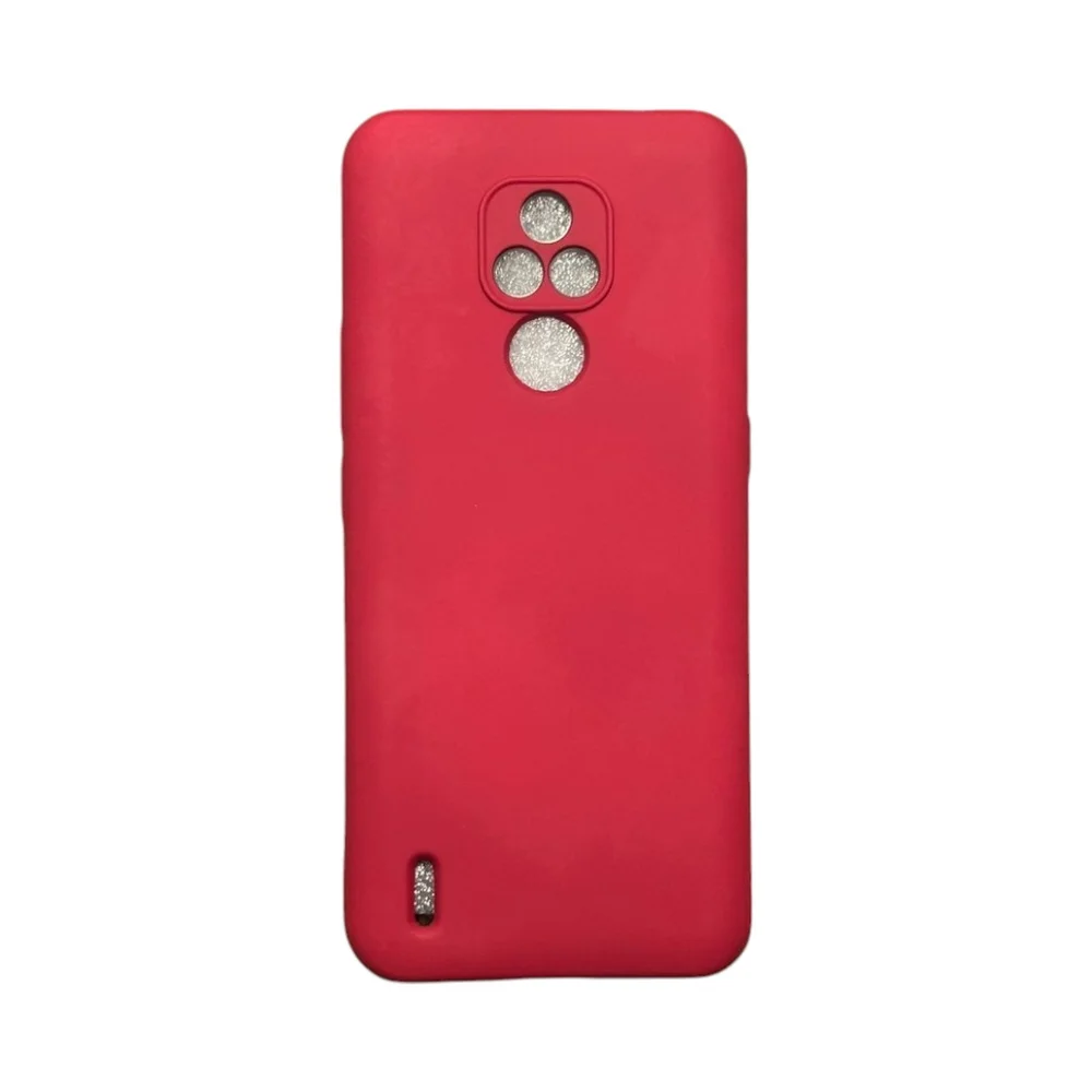 Capa Moto E7 Silicone Aveludada Protege Câmera Colorida Capinha Anti Impacto Moto E7:vermelho