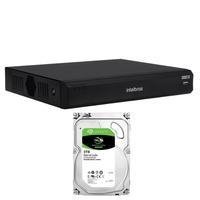 Kit Intelbras, Dvr Imhdx 3004, 4 Canais, Multi HD, Inteligência Artificial + HD 3TB