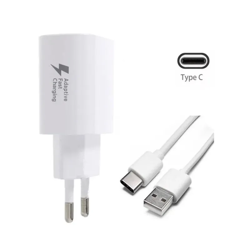 Carregador para Samsung Galaxy A20 A30 A50, Ultra Rápido, Com Cabo Type C - Branco