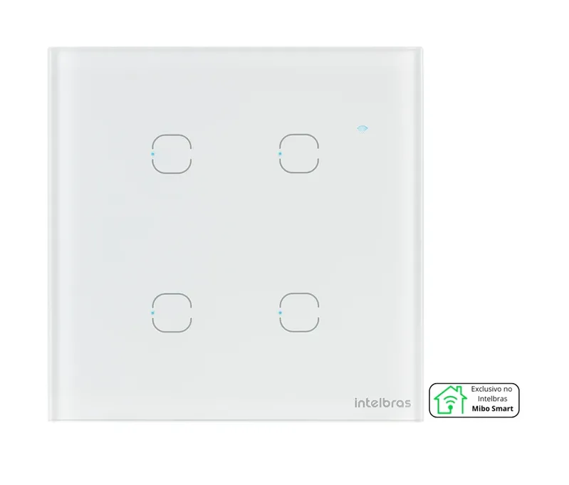 Interruptor Touch Wi-fi 4 Teclas Eiw 1004 Intelbras Branco