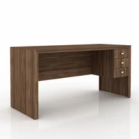 Mesa para Escritorio 3 Gav Me 4113 Nogal - Tecno Mobili