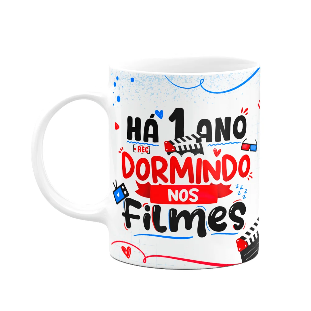 Caneca Namorados - Há 1 Ano Dormindo Nos Filmes - M2
