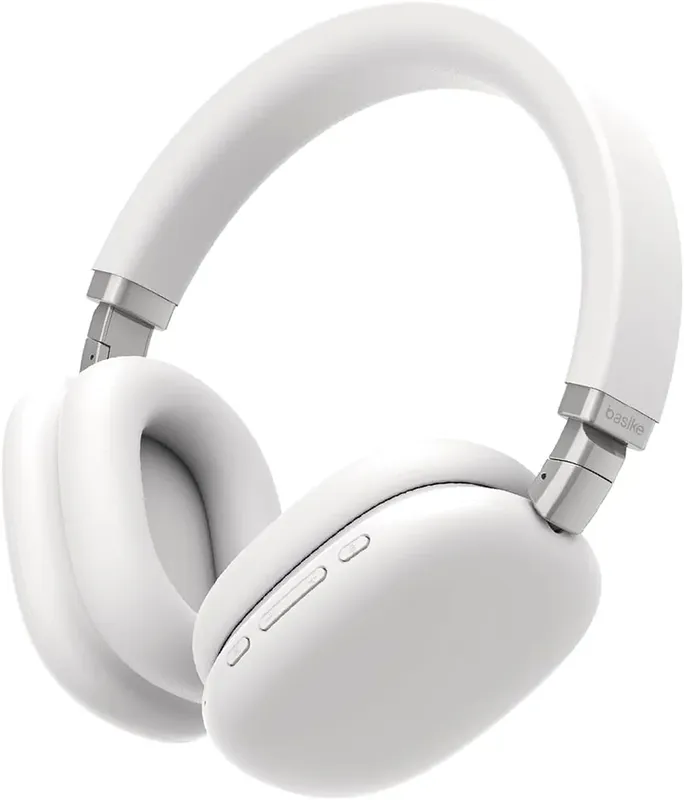 Basike Fones De Ouvido Sem Fio, Headphone Bluetooth On-ear Com Microfone, Anc Cancelamento Do Ruído, Até 50 Horas De Música, Hq001b (branco)