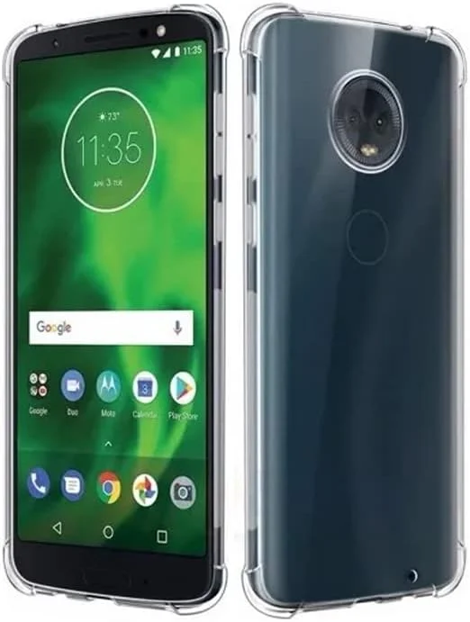 Capinha Silicone Transparente Antichoque Compatível Com Moto G6 Plus Xt-1926-8