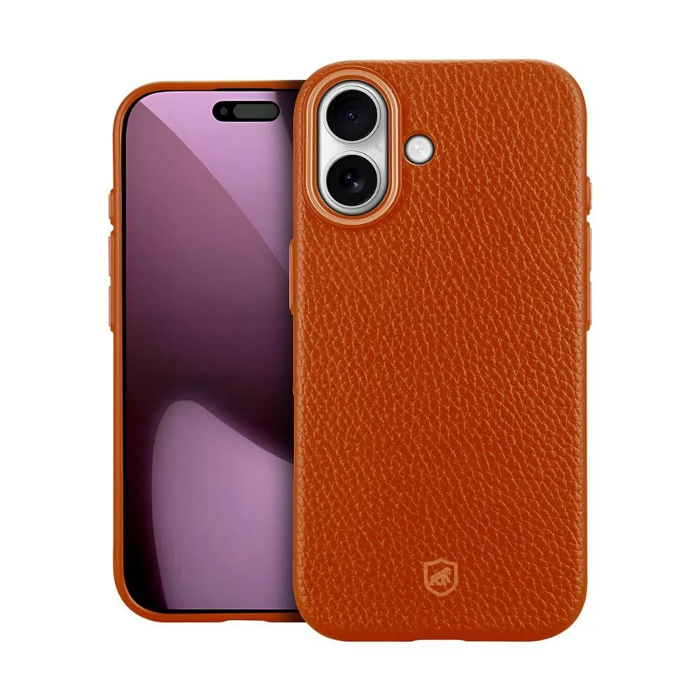 Capa Case Capinha Para Iphone 17 - Magsafe Tech Couro - Marrom - Gshield