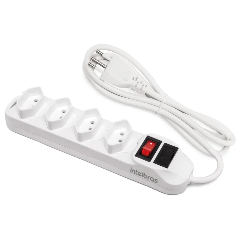 Filtro De Linha 4 Tomadas Intelbras - Bivolt - Novo Padrão - Branco - Epe1004