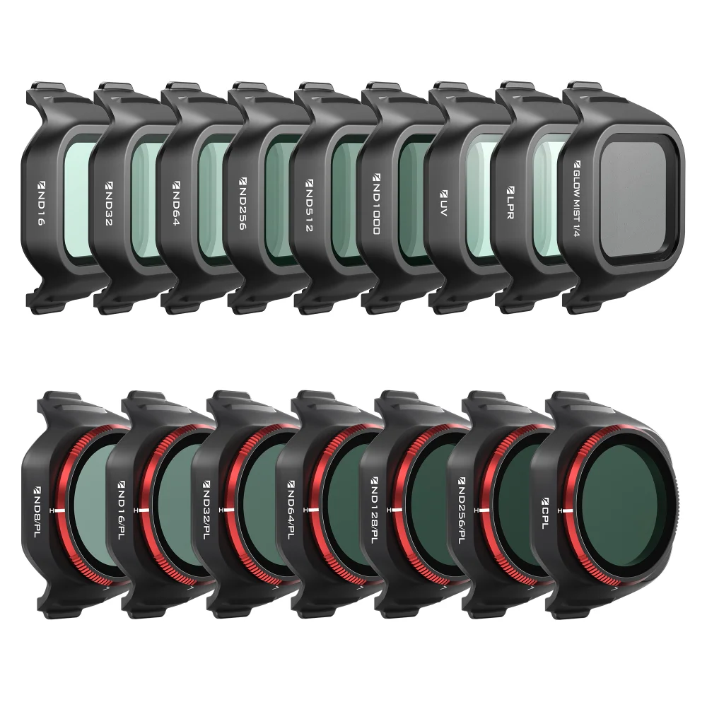 Kit de Filtros ND/CPL/UV/LPR/Glow Mist Mega 16 para Drone DJI Mini 5 Pro - Freewell