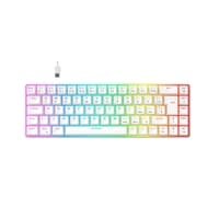 Teclado Mecânico Gamer Hyrax Thunder Pro, Switch Huano Vermelho, RGB, Layout 65%, USB-C, ABNT2, Branco - HCK65W-RED-RGB