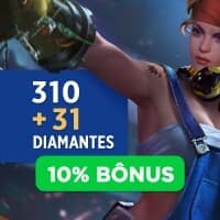 Free Fire - 310 Diamantes + 10% de Bônus