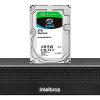 Gravador Digital DVR Intelbras, 16 Canais, Full HD 1080p, Com Inteligência Artificial, MHDX - 3016-C + HD Skyhawk 2TB