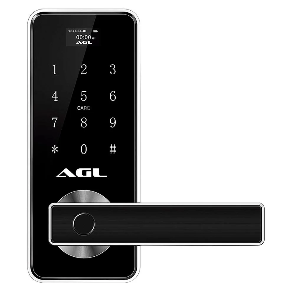 Fechadura Digital Agl H11, Biometria, Senha, Cartao, Chave, Preto