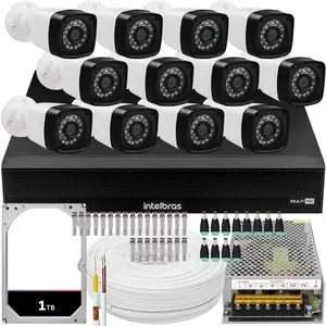 Kit Intelbras, 12 Cameras FULL HD, 2 MP + DVR 1016, HD 1TB