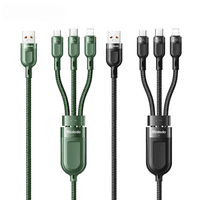 Cabo Carregador 3 Em1 Lightning Tipo C Micro Usb 66w/6a 1,2m