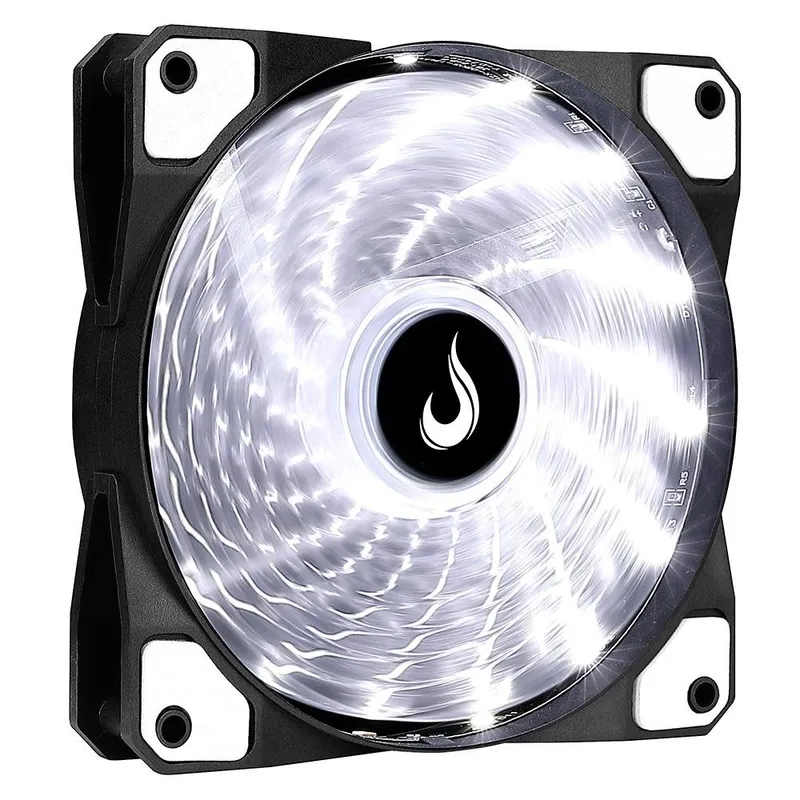 Ventoinha Rise Mode Wind W1, 120mm, LED Branco, Preto - RM-WN-01-BW