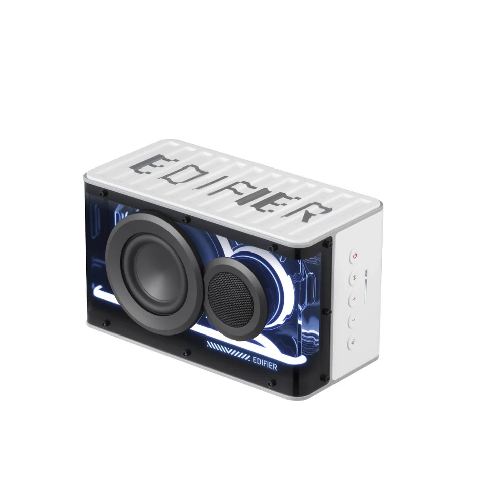 Caixa de som portátil Bluetooth 6.0, Potência 25W RMS, 15h Bateria, Painel RGB, QD25 EDIFIER Branca