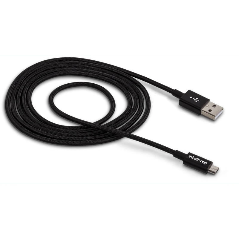 Cabo USB X Micro USB Intelbras, Nylon, 1.5m - Euab15nb