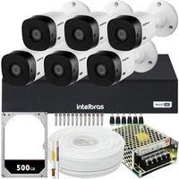 Kit Intelbras, 6 Câmeras VHL 1120bB + DVR 1008-c, 8 Canais, HD 500GB