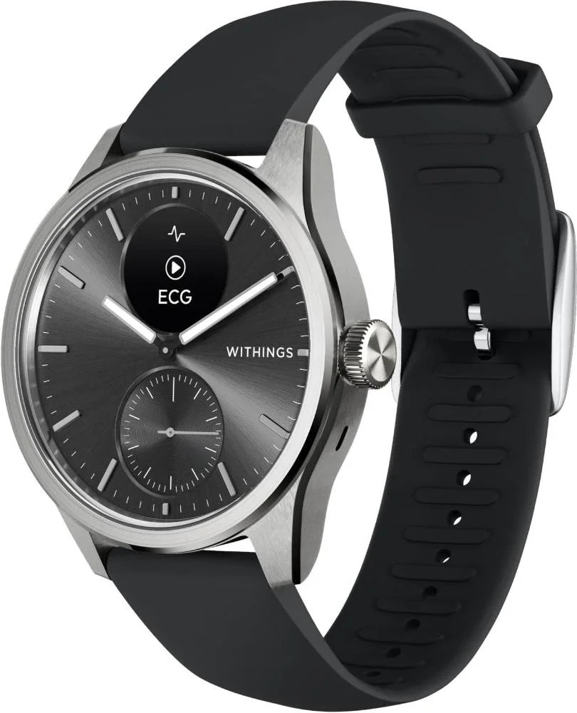 Withings - Scanwatch 2 - Smartwatch Híbrido De Saúde Cardíaca - 42mm - Preto/prata-hwa10-model 4-all-int