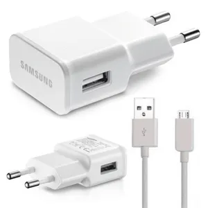 Kit Carregador Usb Com Cabo Para Samsung Galaxy V8 Banco